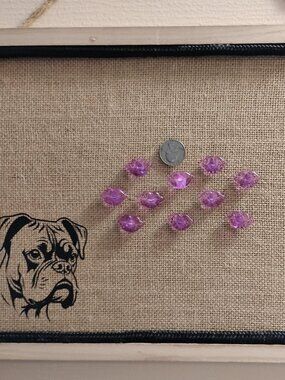 10 Pc Large PURPLE Lips Decorative Bulletin Board Push Pins